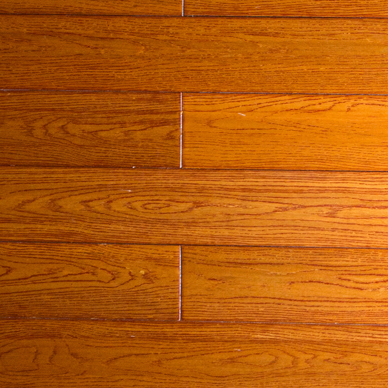 Lantai Kayu Solid Oak Coklat Muda Kuning Matte