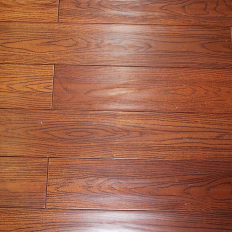 Lantai Kayu Solid Gloss Tinggi Vintage Coklat Tua Oak