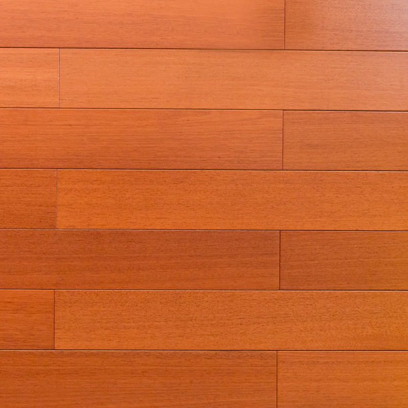 Lantai Kayu Solid High Gloss Jati Emas Coklat Muda