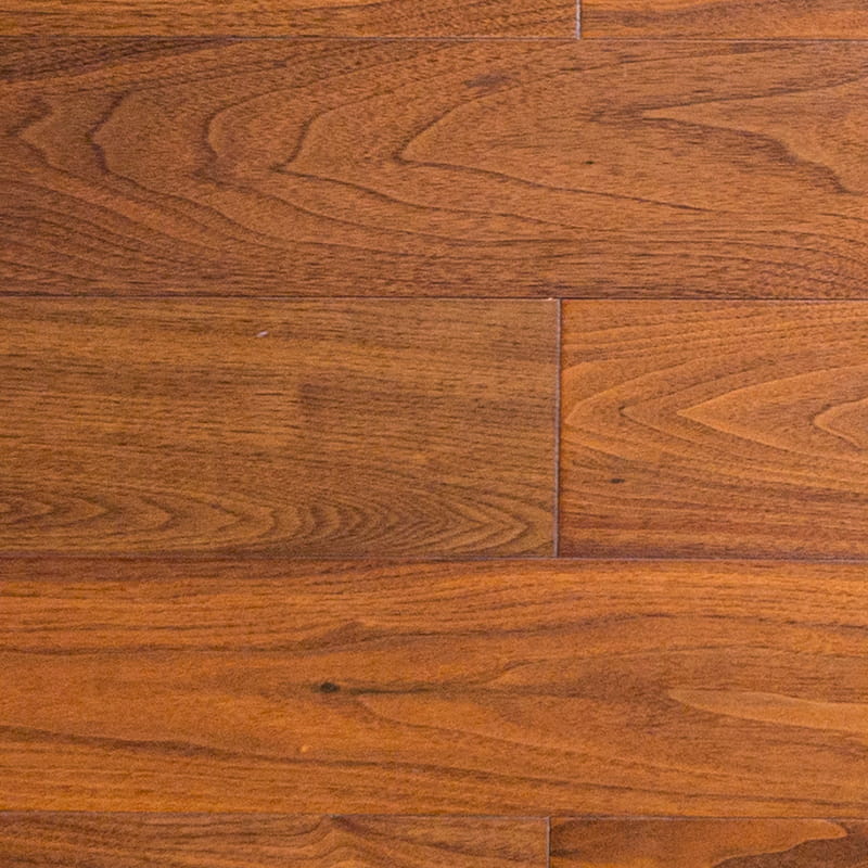 Lantai Kayu Solid Warna Walnut Hitam Alami