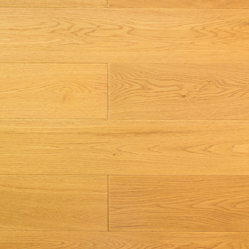 Oak Light Karamel Permukaan Halus Klik Lantai Kayu Solid