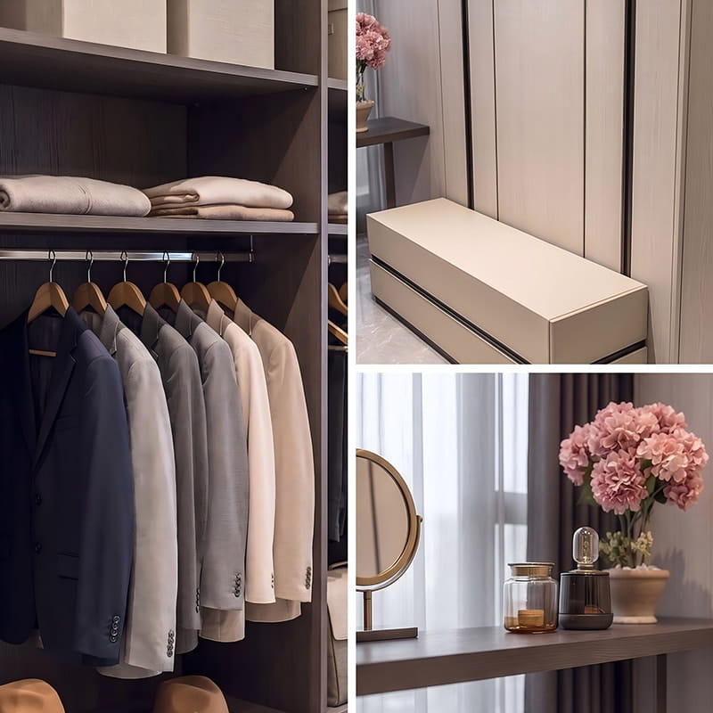 Sistem Walk-In Closet Konsep Terbuka Romano Panoramic