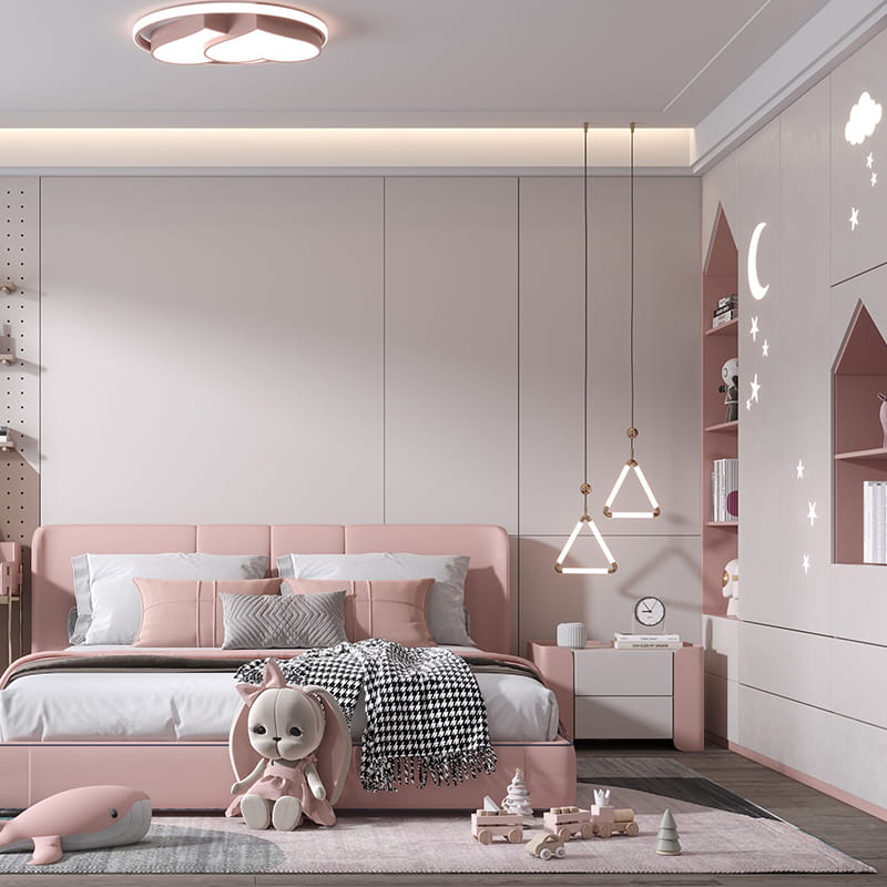 Kamar Anak Perempuan Minimalis Lengkung Perancis Krem Starlight